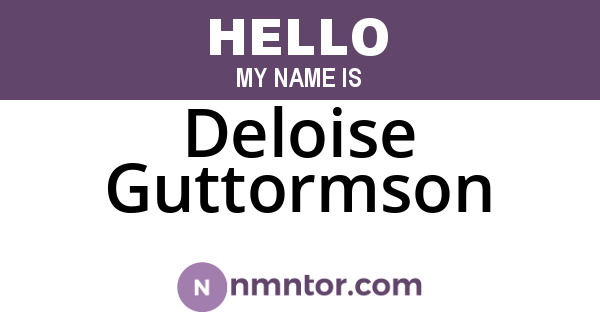 Deloise Guttormson