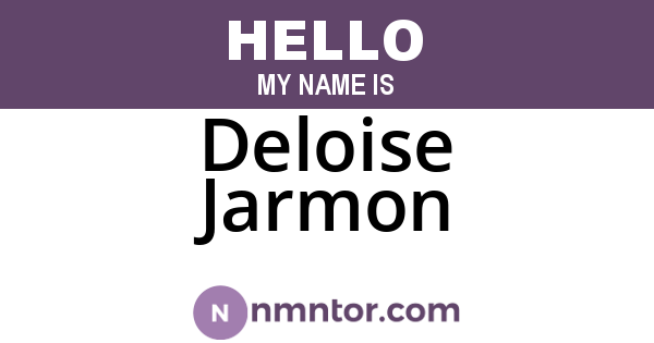 Deloise Jarmon