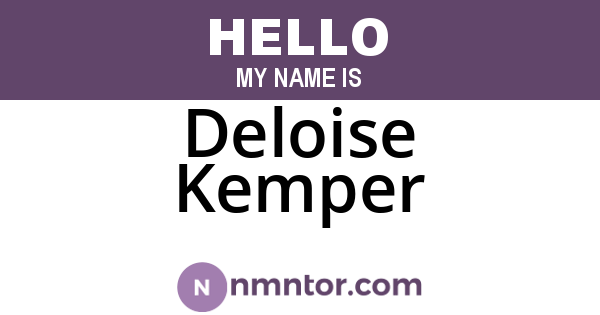 Deloise Kemper