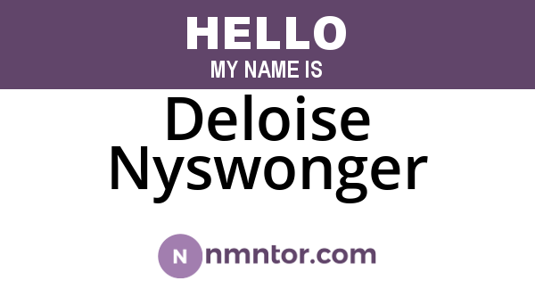 Deloise Nyswonger