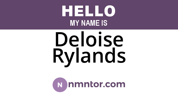 Deloise Rylands