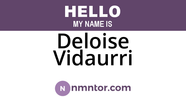 Deloise Vidaurri