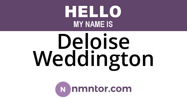 Deloise Weddington