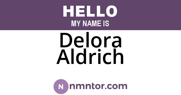 Delora Aldrich