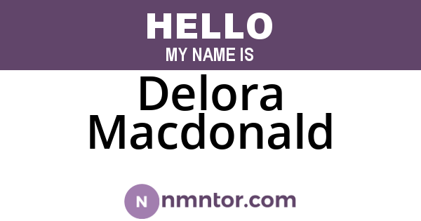 Delora Macdonald