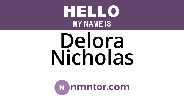 Delora Nicholas