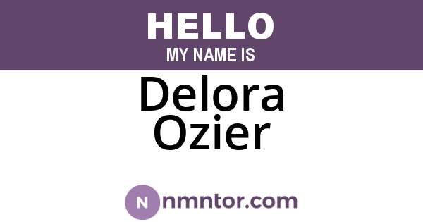 Delora Ozier