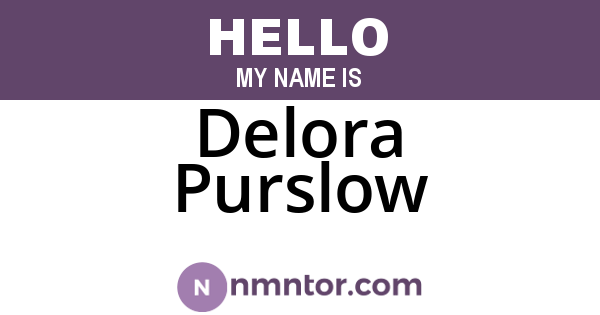 Delora Purslow
