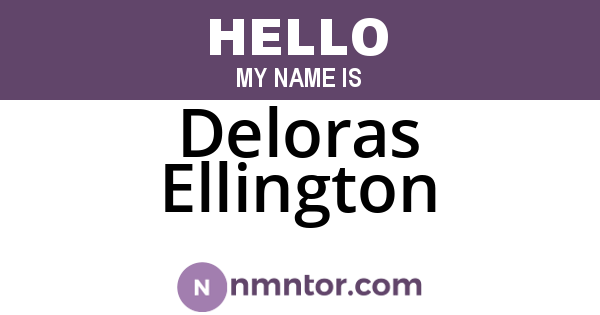 Deloras Ellington