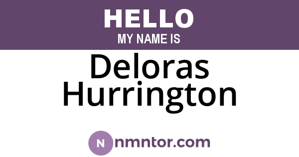 Deloras Hurrington