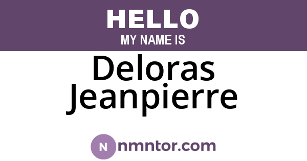 Deloras Jeanpierre