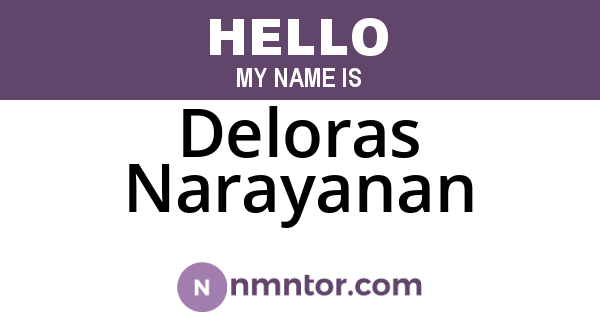 Deloras Narayanan