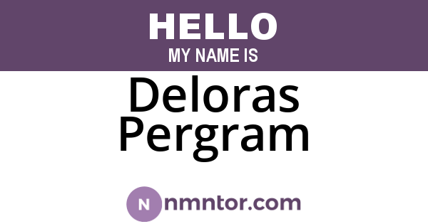 Deloras Pergram