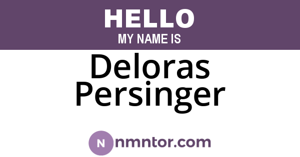 Deloras Persinger