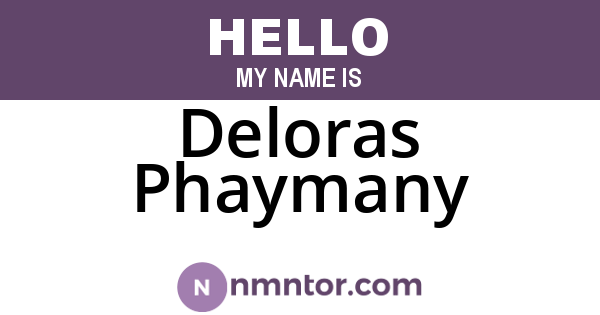 Deloras Phaymany