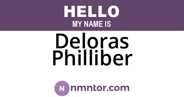 Deloras Philliber