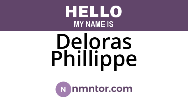 Deloras Phillippe