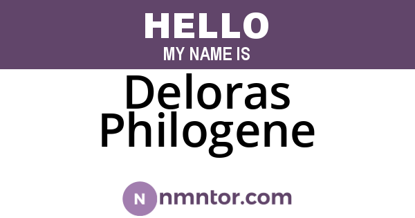 Deloras Philogene