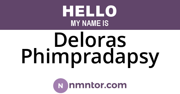 Deloras Phimpradapsy