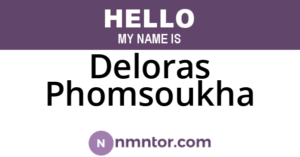 Deloras Phomsoukha