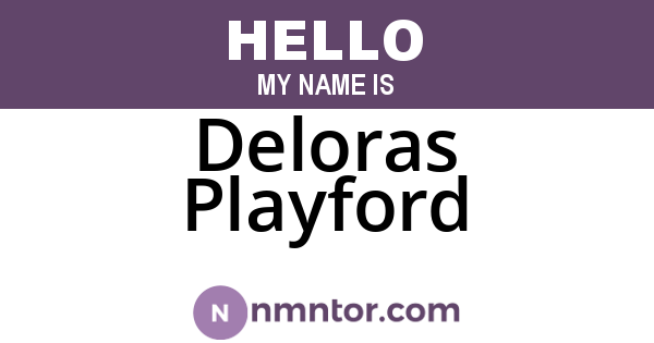 Deloras Playford