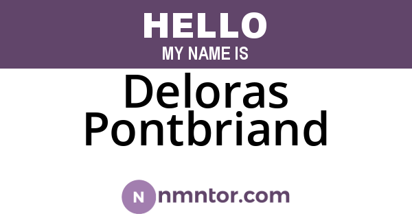 Deloras Pontbriand