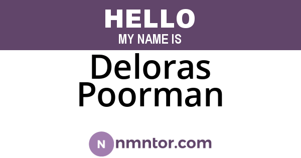 Deloras Poorman
