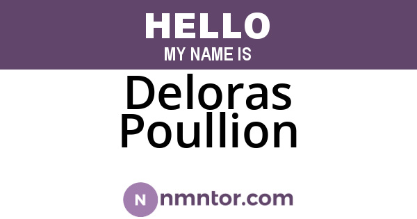 Deloras Poullion