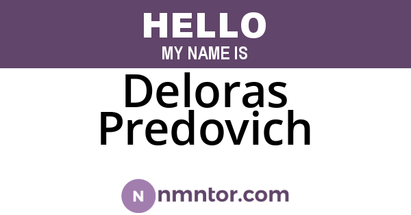 Deloras Predovich