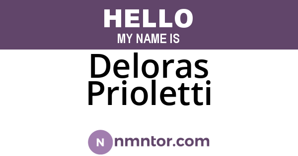 Deloras Prioletti