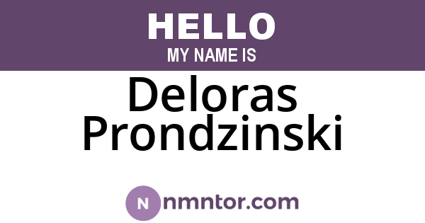 Deloras Prondzinski