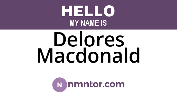 Delores Macdonald