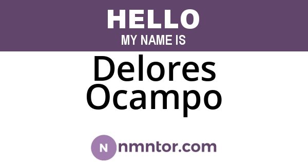 Delores Ocampo