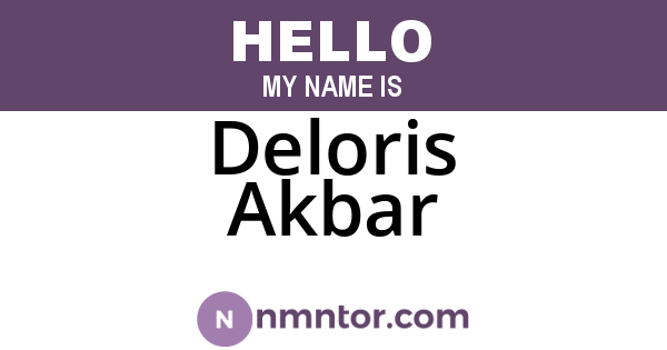 Deloris Akbar