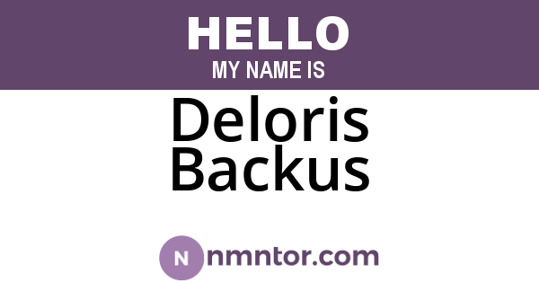 Deloris Backus