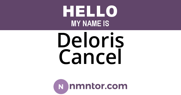 Deloris Cancel