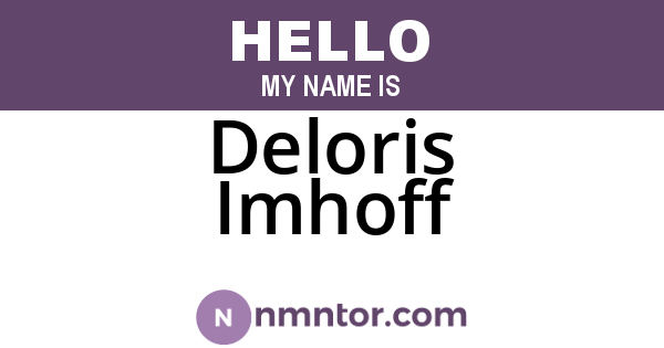 Deloris Imhoff