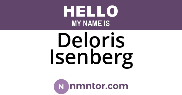 Deloris Isenberg