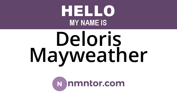 Deloris Mayweather