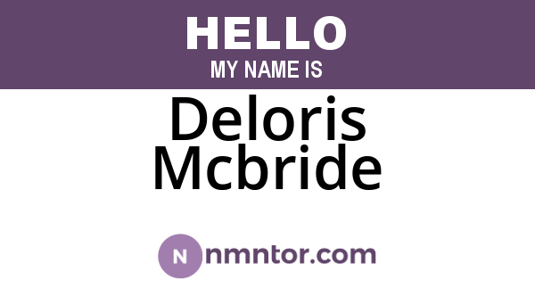 Deloris Mcbride