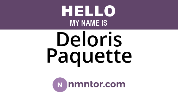 Deloris Paquette