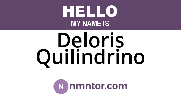 Deloris Quilindrino