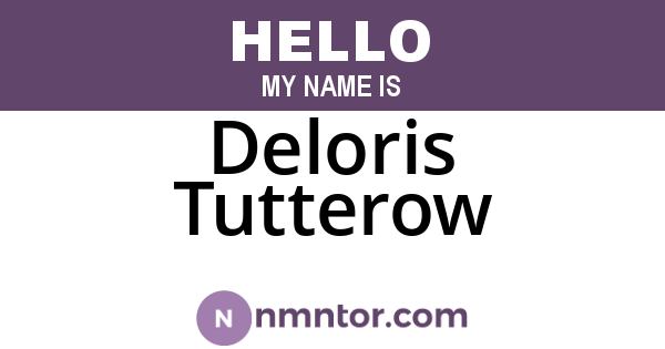 Deloris Tutterow