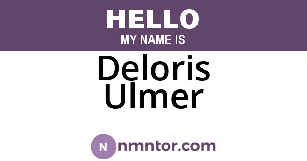 Deloris Ulmer
