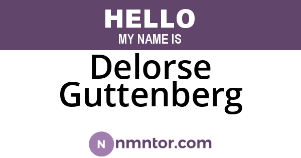Delorse Guttenberg
