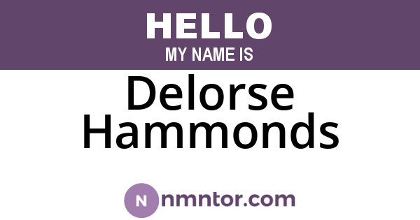 Delorse Hammonds