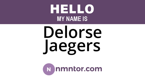 Delorse Jaegers