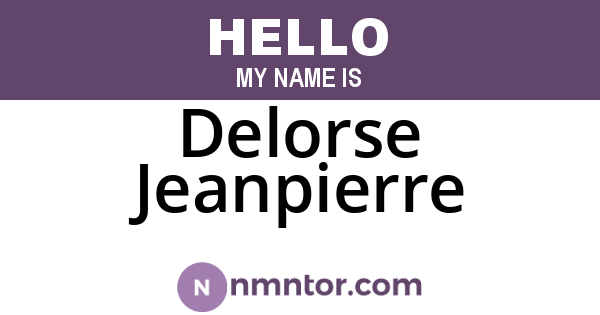 Delorse Jeanpierre