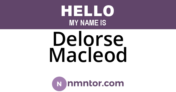 Delorse Macleod