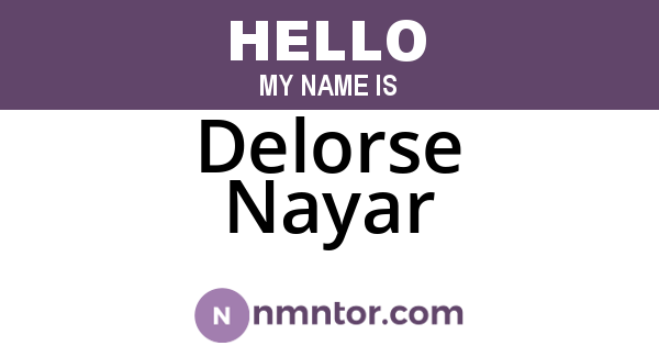 Delorse Nayar
